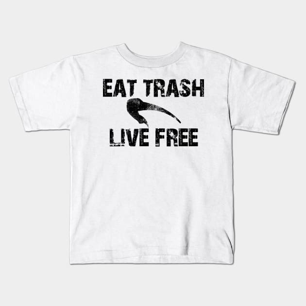 Eat Trash Live Free - AU Design Kids T-Shirt by talenlee
